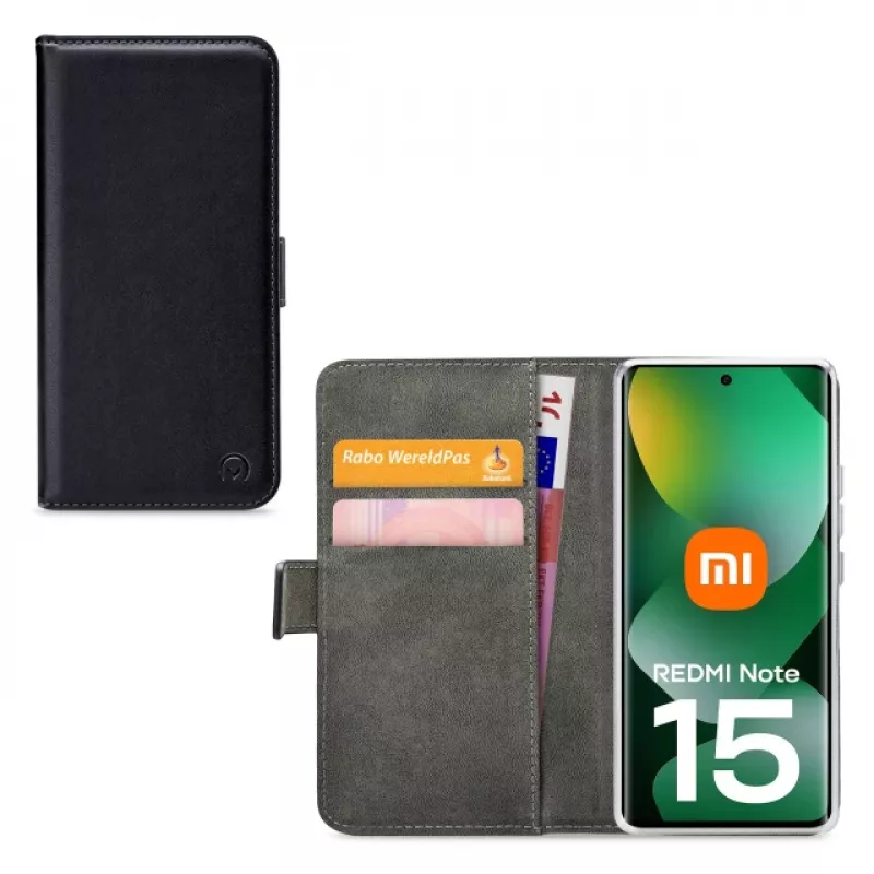 Mobilize Classic Gelly Wallet Book Case per Xiaomi Redmi Note 15 5G, nero
