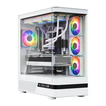 MODECOM Volcano AQ100 ARGB Midi-Tower bianco