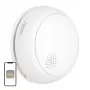 MOES SSD01 Rilevatore di fumo fotoelettrico smart ZigBee con sirena 85dB, notifiche App Tuya, alimentazione a batteria CR123A, bianco