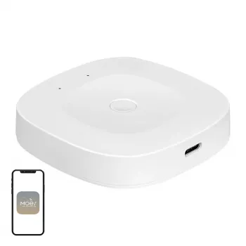 MOES ZHUB-C Gateway hub smart ZigBee 3.0 Ethernet/Wi-Fi per dispositivi Tuya, compatibile con Alexa e Google Home