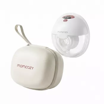Momcozy M5 tiralatte elettrico smart senza fili, hands-free, DoubleFit™, rosso