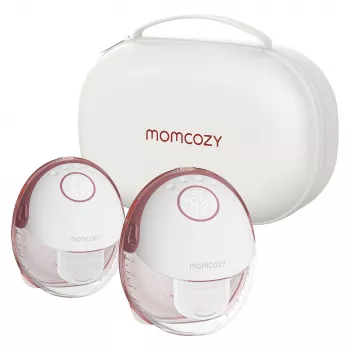Momcozy M6 tiralatte elettrico doppio portatile con batteria ricaricabile e scatola per la conservazione