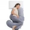 Momcozy PP007 cuscino premaman a forma di F grigio