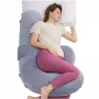 Momcozy PP007 cuscino premaman a forma di F grigio