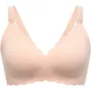 Momcozy YN46 reggiseno allattamento push-up senza cuciture con motivo floreale e Jelly Strip, beige floreale, taglia XL