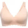 Momcozy YN46 reggiseno allattamento push-up senza cuciture con motivo floreale e Jelly Strip, beige floreale, taglia XL