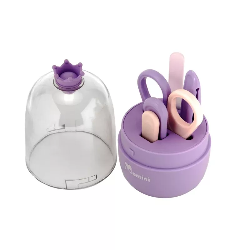 Momini Set per la cura delle unghie del bebè lilla