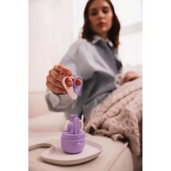 Momini Set per la cura delle unghie del bebè lilla