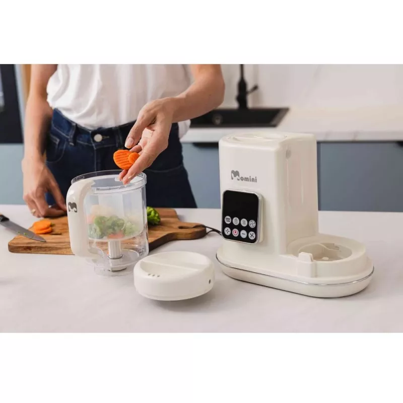 Momini frullatore multiuso a vapore con funzione scaldabiberon 7in1 MiniChef