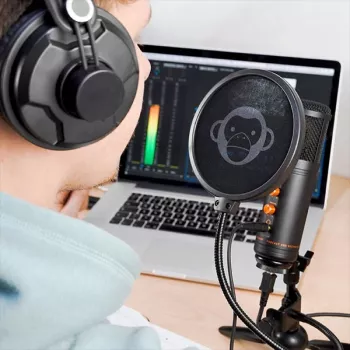 Monkey Banana MICO BK Microfono a condensatore USB per studio e podcasting