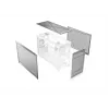 MONTECH TEN (W) case PC mini tower bianco - Micro ATX / Mini-ITX, vetro temperato, ARGB