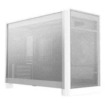 MONTECH TEN (W) case PC mini tower bianco - Micro ATX / Mini-ITX, vetro temperato, ARGB