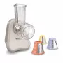 Moulinex DK 853 B Fresh Express grattugia elettrica con 5 coni in acciaio inox, 200 W, rosso/bianco