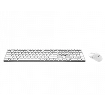 MSI Forge K210 Wireless Combo White US - set tastiera e mouse