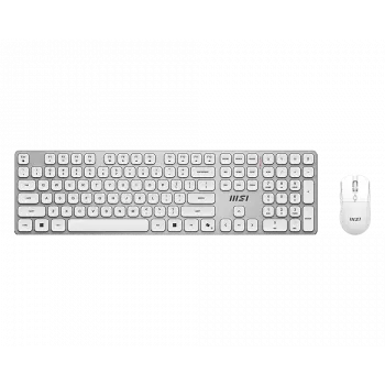 MSI Forge K210 Wireless Combo White US - set tastiera e mouse