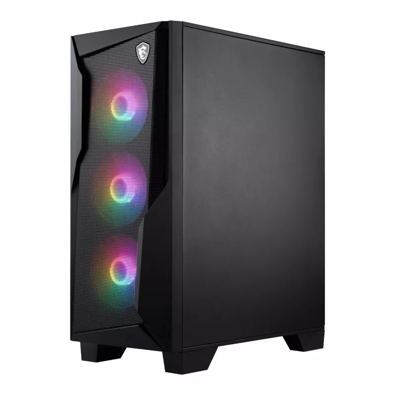 Case gaming mid-tower ATX MSI MAG FORGE 130A Airflow - nero, vetro temperato, 4 ventole ARGB