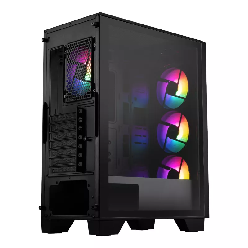 Case gaming mid-tower ATX MSI MAG FORGE 130A Airflow - nero, vetro temperato, 4 ventole ARGB