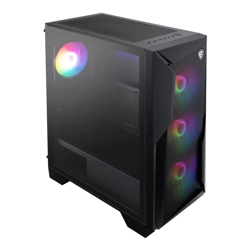 Case gaming mid-tower ATX MSI MAG FORGE 130A Airflow - nero, vetro temperato, 4 ventole ARGB