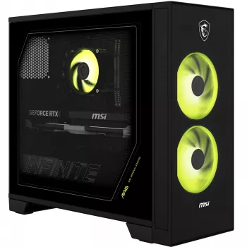 MSI MAG Infinite S AI 2NVM7-002AT PC desktop (nero/trasparente, Windows 11 Home)