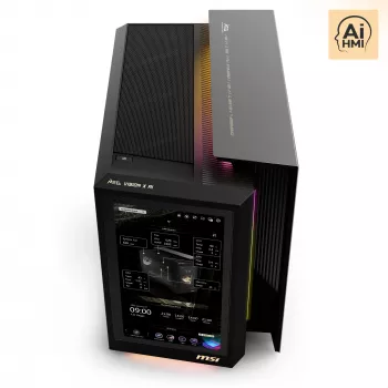 MSI MEG Vision X AI 2NVV9-285AT PC desktop (nero/trasparente, Windows 11 Home)