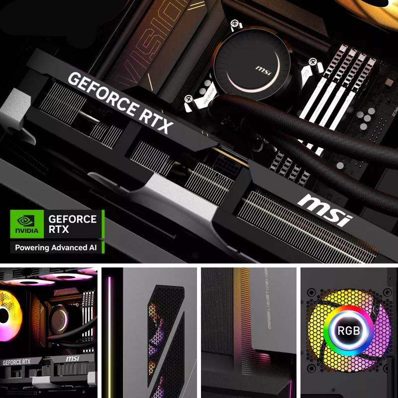 MSI MEG Vision X AI 2NVV9-285AT PC desktop (nero/trasparente, Windows 11 Home)
