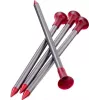MSR Carbon-Core picchetto in alluminio, fibra di carbonio rosso, argento 4 pezzi