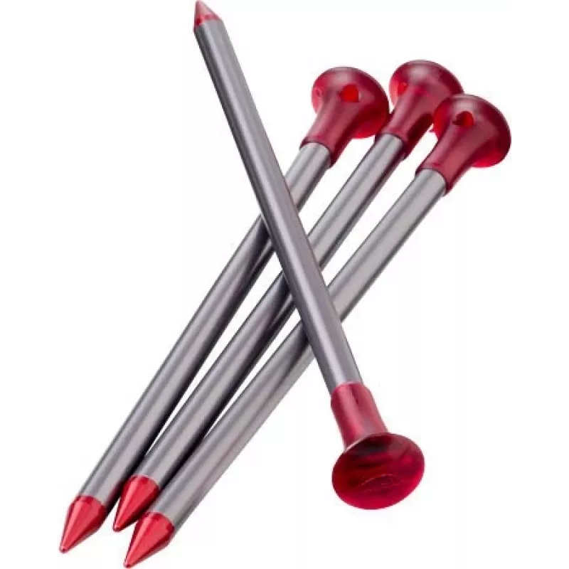 MSR Carbon-Core picchetto in alluminio, fibra di carbonio rosso, argento 4 pezzi