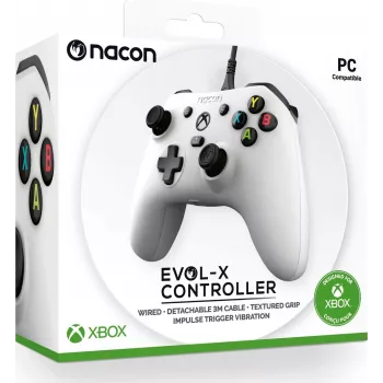 NACON EVOL-X Controller con filo per Xbox Series X|S, Xbox One, PC - bianco