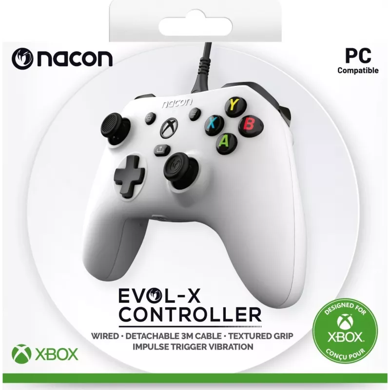 NACON EVOL-X Controller con filo per Xbox Series X|S, Xbox One, PC - bianco