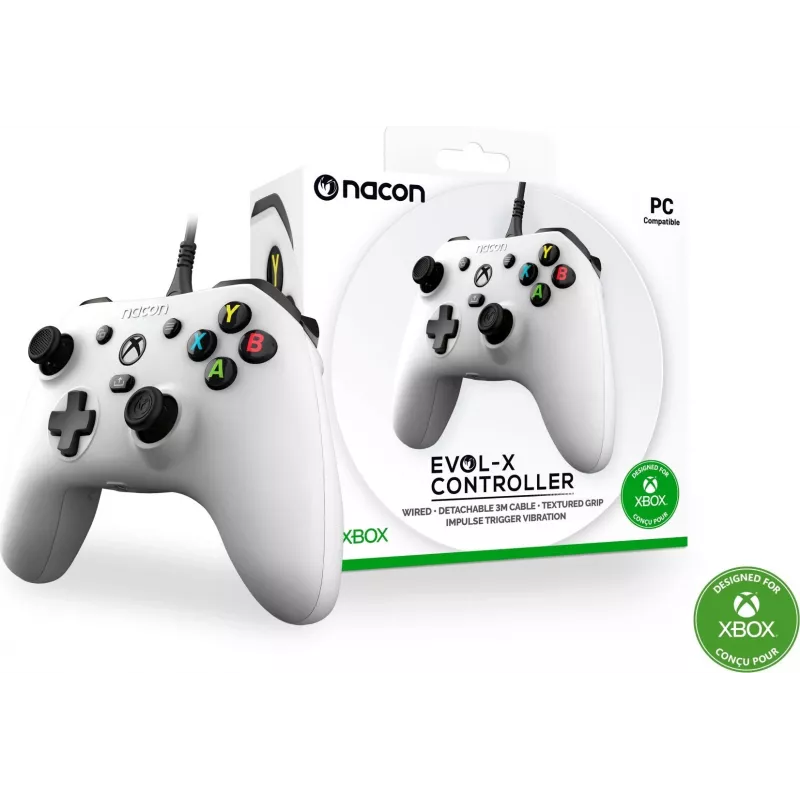 NACON EVOL-X Controller con filo per Xbox Series X|S, Xbox One, PC - bianco