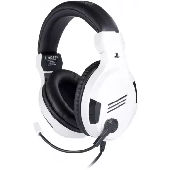 NACON PS4 Gaming Headset V3 bianco - cuffie over-ear con filo e microfono per PlayStation 4, PC, dispositivi mobili