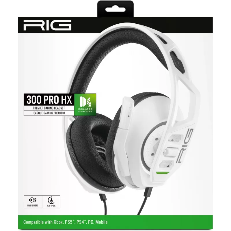 Cuffie gaming NACON RIG 300HX per Xbox, bianche