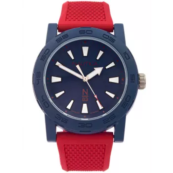 Nautica Atlantic orologio da uomo al quarzo analogico NAPATF204 quadrante blu cinturino in silicone blu 42,5mm