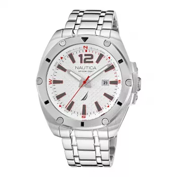 Nautica Orologio uomo Accra Beach al quarzo analogico NAPTCS221 44mm quadrante nero cinturino in silicone