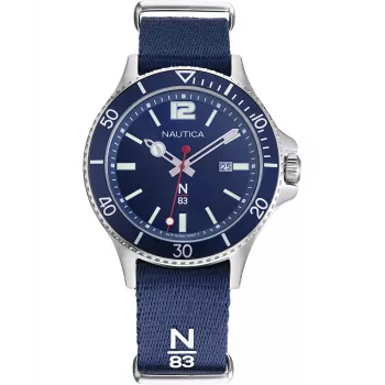 Nautica uomo NAPABS904 orologio al quarzo analogico 43mm cinturino in silicone blu