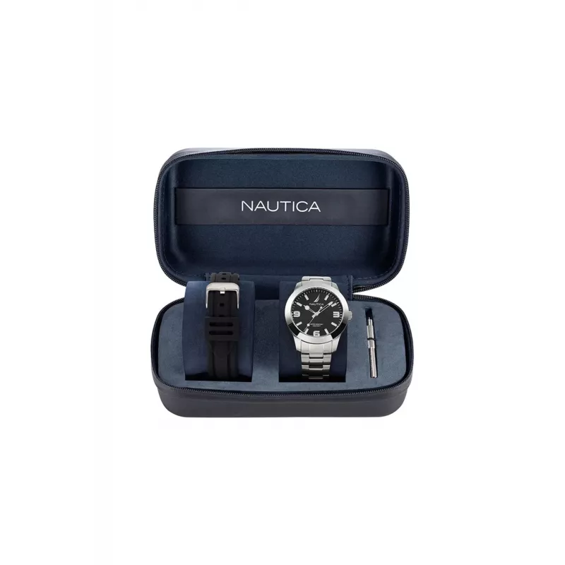 Nautica Orologio uomo NAPPBF205 al quarzo cronografo 42mm Blu Silicone