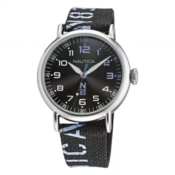 Nautica Orologio uomo al quarzo analogico NAPLSF015 quadrante blu cinturino in silicone blu 40mm