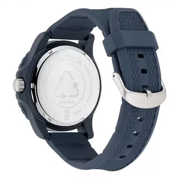 Nautica Orologio cronografo al quarzo uomo NAPFWS302 45mm quadrante blu cinturino in silicone
