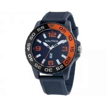 Nautica Orologio cronografo al quarzo uomo NAPFWS302 45mm quadrante blu cinturino in silicone