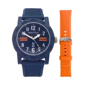 Nautica Orologio uomo NAPATS306 42,5mm quadrante blu cinturino in silicone