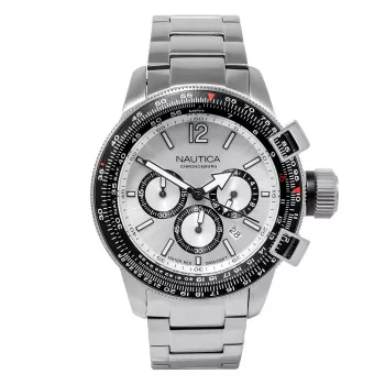 Orologio da uomo Nautica NAPBFCF04 46mm cronografo in silicone blu