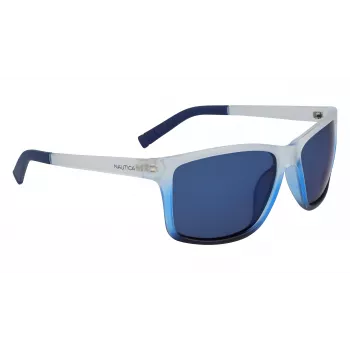 NAUTICA N3644SP-471 occhiali da sole uomo polarizzati rettangolari nero opaco/grigio 62mm