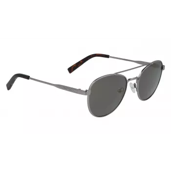 Nautica N4641SP-030 Occhiali da sole da uomo rettangolari, montatura nero opaco, lenti grigie, 53 mm