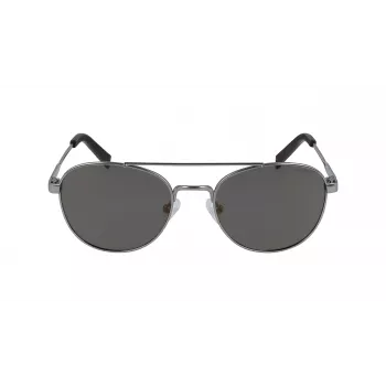 Nautica N4641SP-030 Occhiali da sole da uomo rettangolari, montatura nero opaco, lenti grigie, 53 mm