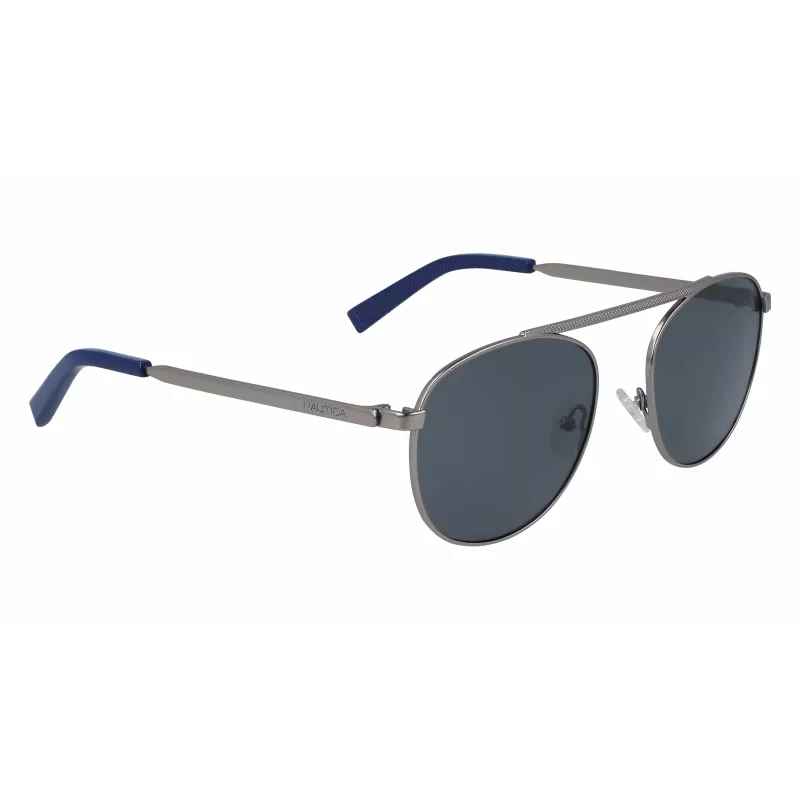NAUTICA N4642SP-030 Occhiali da sole da uomo polarizzati rettangolari nero opaco 54mm