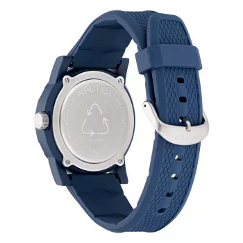 Nautica NAPATS305 orologio da uomo al quarzo analogico quadrante blu cinturino in silicone 42,5mm