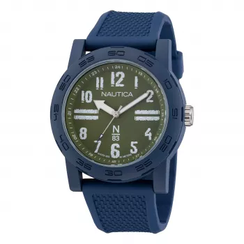 Nautica NAPATS305 orologio da uomo al quarzo analogico quadrante blu cinturino in silicone 42,5mm