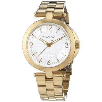 Nautica Orologio donna NAD14001L 35mm pelle bianca