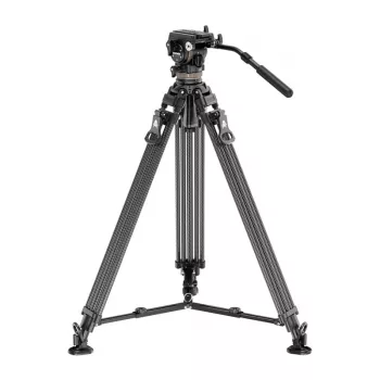 Neewer LL55 Treppiedi Video in Fibra di Carbonio con Testa Fluida e Chiusura Rapida