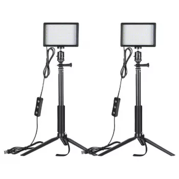 NEEWER ZC-10S Set Due Luci LED per Video con Filtri e Treppiedi